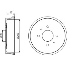 BOSCH | Bremstrommel | 0 986 477 235