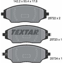 Textar | Bremsbelagsatz, Scheibenbremse | 2572201