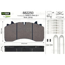 Valeo | Bremsbelagsatz, Scheibenbremse | 882250