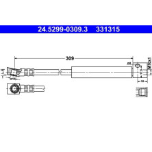 ATE | Bremsschlauch | 24.5299-0309.3