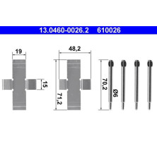 13.0460-0026.2 Zubehörsatz, Scheibenbremsbelag