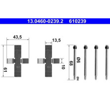 13.0460-0239.2 Zubehörsatz, Scheibenbremsbelag