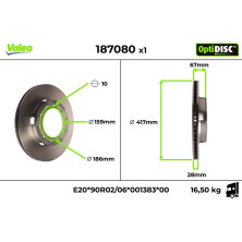 Valeo | Bremsscheibe | 187080