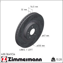 Zimmermann Bremsscheibe BLACK Z 400.3649.54