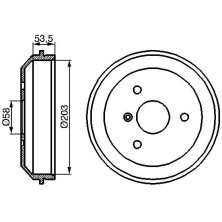 BOSCH | Bremstrommel | 0 986 477 103