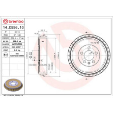 Brembo | Bremstrommel | 14.D996.10