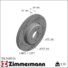150.3480.54 Bremsscheibe BLACK Z