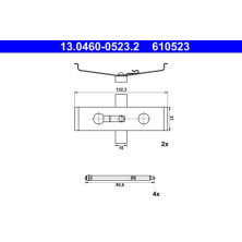 13.0460-0523.2 Zubehörsatz, Scheibenbremsbelag