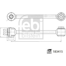 febi bilstein | Stange/Strebe, Stabilisator | 183415
