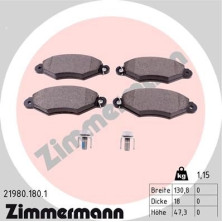 Zimmermann | Bremsbelagsatz, Scheibenbremse | 21980.180.1