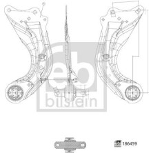 FEBI BILSTEIN 186459 Querlenker, Lenker, Radaufhängung