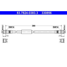 ATE | Bremsschlauch | 83.7824-0383.3