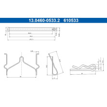 13.0460-0533.2 Zubehörsatz, Scheibenbremsbelag