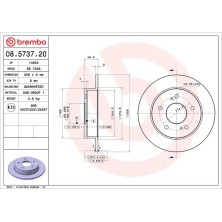 Brembo | Bremsscheibe | 08.5737.20