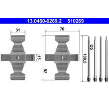 13.0460-0269.2 Zubehörsatz, Scheibenbremsbelag
