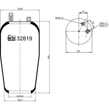 febi bilstein | Federbalg, Luftfederung | 32819