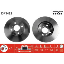 TRW | Bremsscheibe | DF1423