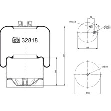 febi bilstein | Federbalg, Luftfederung | 32818