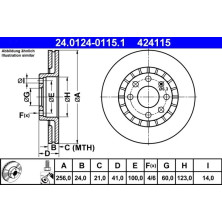 ATE | Bremsscheibe | 24.0124-0115.1