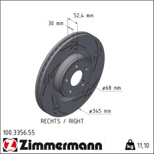 Zimmermann Bremsscheibe BLACK Z 100.3356.55