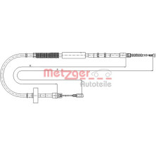 Metzger Seilzug, Feststellbremse 10.7537 Metzger Seilzug, Feststellbremse 10.7537