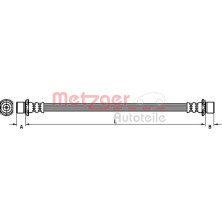 Metzger 2 x METZGER Bremsschlauch 4110788