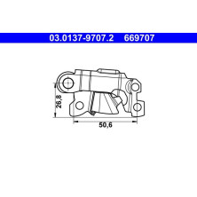 Zubehörsatz, Feststellbremsbacken 03.0137-9707.2 Zubehörsatz, Feststellbremsbacken 03.0137-9707.2