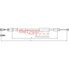 Metzger Seilzug, Feststellbremse 10.9837 Metzger Seilzug, Feststellbremse 10.9837