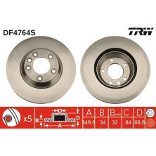 Bremsscheibe TRW SINGLE DF4764S