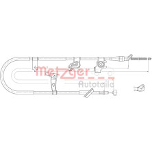 Metzger Seilzug, Feststellbremse 17.5061