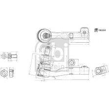 FEBI BILSTEIN 186264 Spurstangenkopf FEBI BILSTEIN 186264 Spurstangenkopf