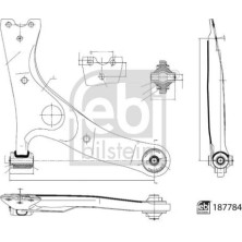 FEBI BILSTEIN 187784 Querlenker, Lenker, Radaufhängung FEBI BILSTEIN 187784 Querlenker, Lenker, Radaufhängung
