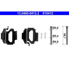 ATE Zubehörsatz, Scheibenbremsbelag 13.0460-0412.2 ATE Zubehörsatz, Scheibenbremsbelag 13.0460-0412.2