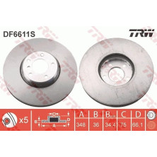Bremsscheibe TRW SINGLE DF6611S