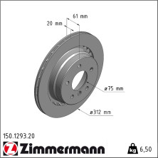 Bremsscheibe 150.1293.20 Bremsscheibe 150.1293.20