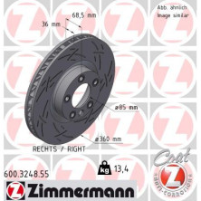 Zimmermann Bremsscheibe BLACK Z 600.3248.55 Zimmermann Bremsscheibe BLACK Z 600.3248.55