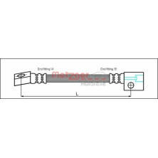 Metzger Bremsschlauch 4112811