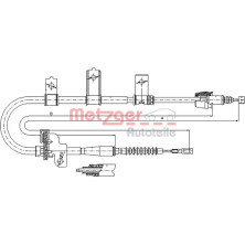Metzger Seilzug, Feststellbremse 17.6021 Metzger Seilzug, Feststellbremse 17.6021