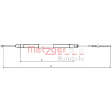 Metzger Seilzug, Feststellbremse 10.4136 Metzger Seilzug, Feststellbremse 10.4136