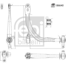 FEBI BILSTEIN 186640 Querlenker, Lenker, Radaufhängung FEBI BILSTEIN 186640 Querlenker, Lenker, Radaufhängung