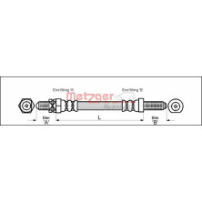 Metzger Bremsschlauch 4112103