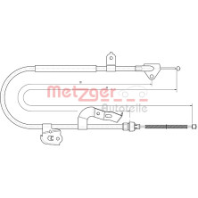 Metzger Seilzug, Feststellbremse 10.4510