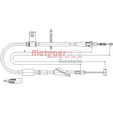 Metzger Seilzug, Feststellbremse 11.5746 Metzger Seilzug, Feststellbremse 11.5746