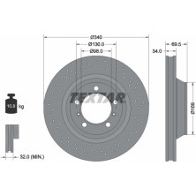 Textar Bremsscheibe PRO+ 92287905