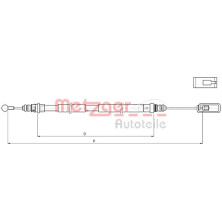 Metzger Seilzug, Feststellbremse 10.4721 Metzger Seilzug, Feststellbremse 10.4721