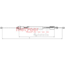 Metzger Seilzug, Feststellbremse 10.4705 Metzger Seilzug, Feststellbremse 10.4705