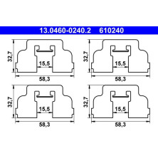 ATE Zubehörsatz, Scheibenbremsbelag 13.0460-0240.2 ATE Zubehörsatz, Scheibenbremsbelag 13.0460-0240.2