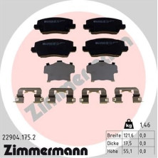 Zimmermann | Bremsbelagsatz, Scheibenbremse | 22904.175.2