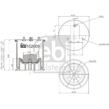 febi bilstein | Federbalg, Luftfederung | 102809