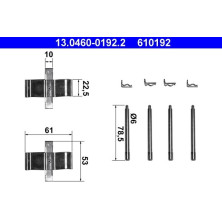 ATE | Zubehörsatz, Scheibenbremsbelag | 13.0460-0192.2